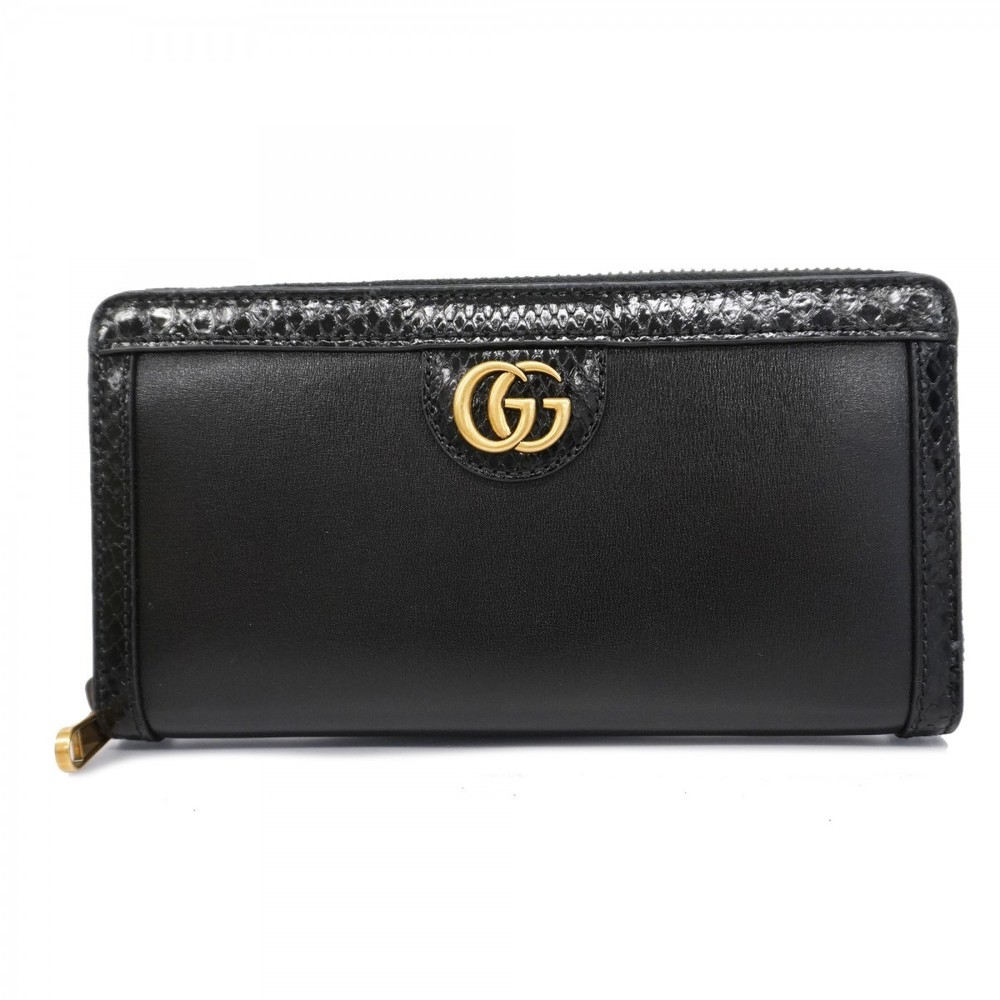 Gucci Marmont Long Wallet Leather Python Black - image 1